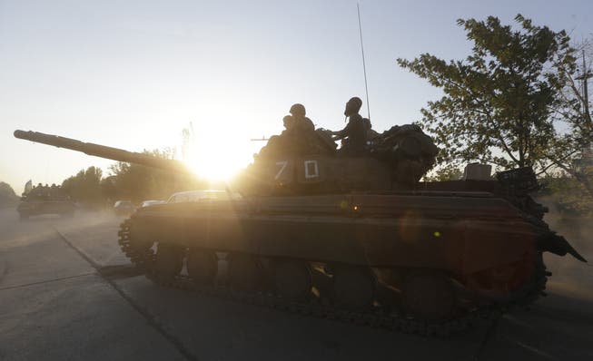 Ukrainischer Panzer in Mariupol.