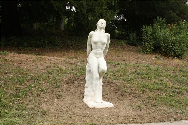 Die Skulptur im Burghaldenpark.