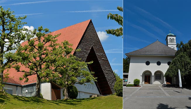Stehen beide unter Denkmalschutz: Die Markuskirche in Bettlach und die Zwinglikirche in Grenchen.