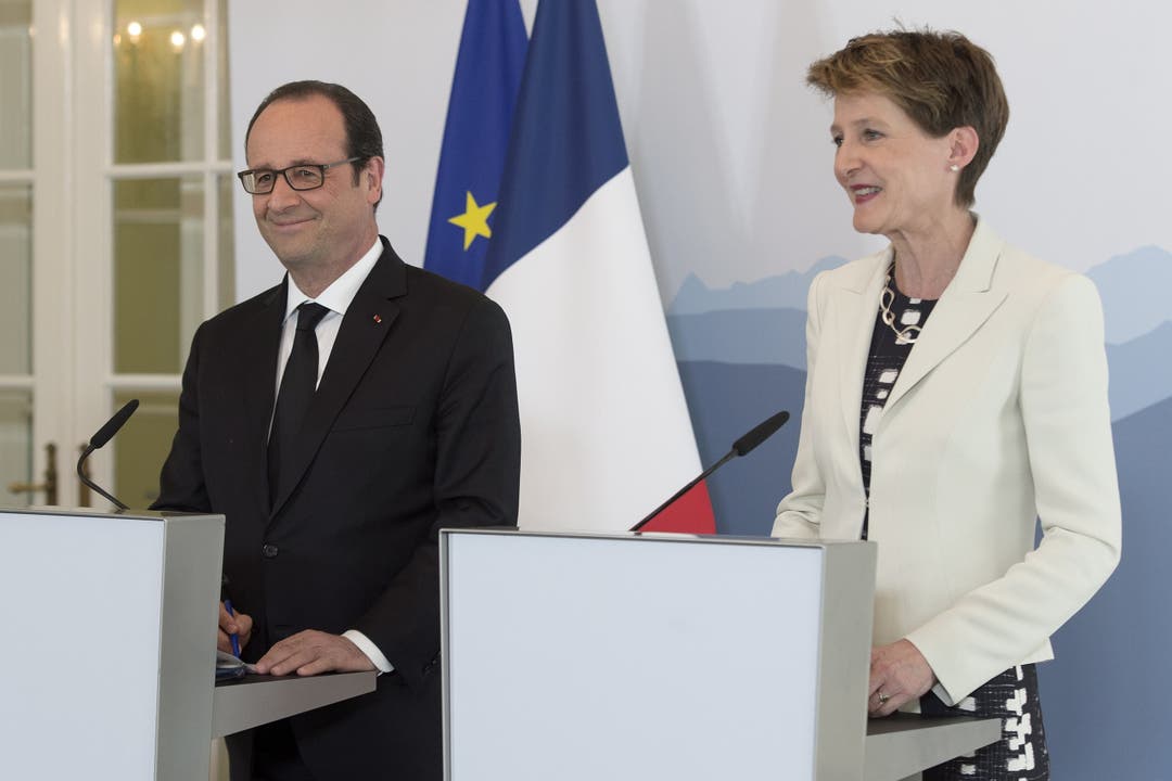 Hollande zu Besuch in der Schweiz