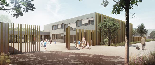 So wird die Kindertagesstätte Goldiland in Obersiggenthal aussehen. Visualisierung: ZVG