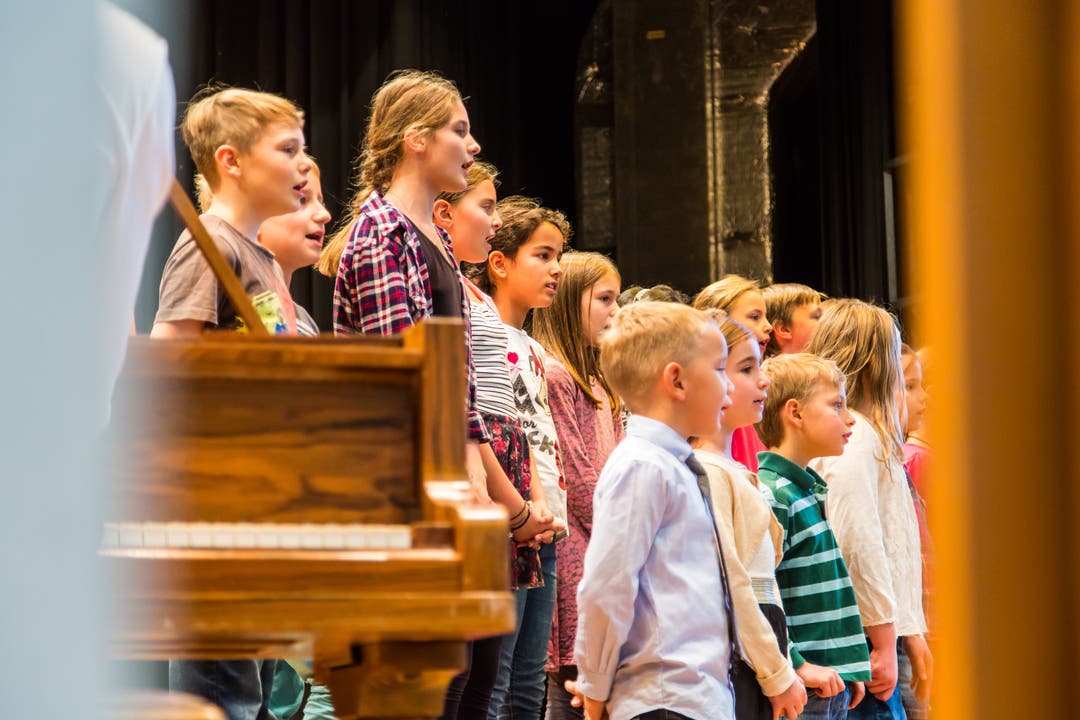 Der Kinderchor der Musikschule Bad Zurzach sorgte für die musikalische Untermalung der Buchvernissage.
