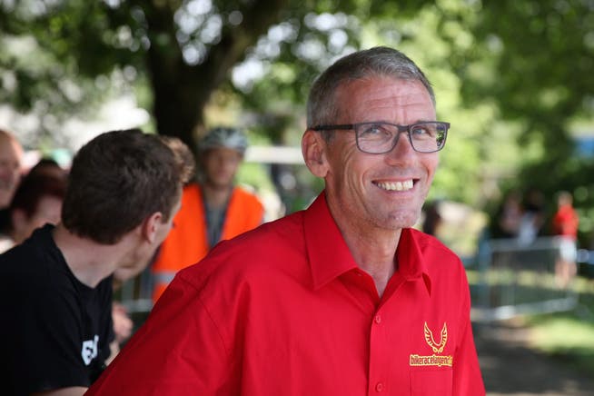 Reto Burki, Präsident des Organisationskomitees der Mountainbike-Meisterschaften in Langendorf.