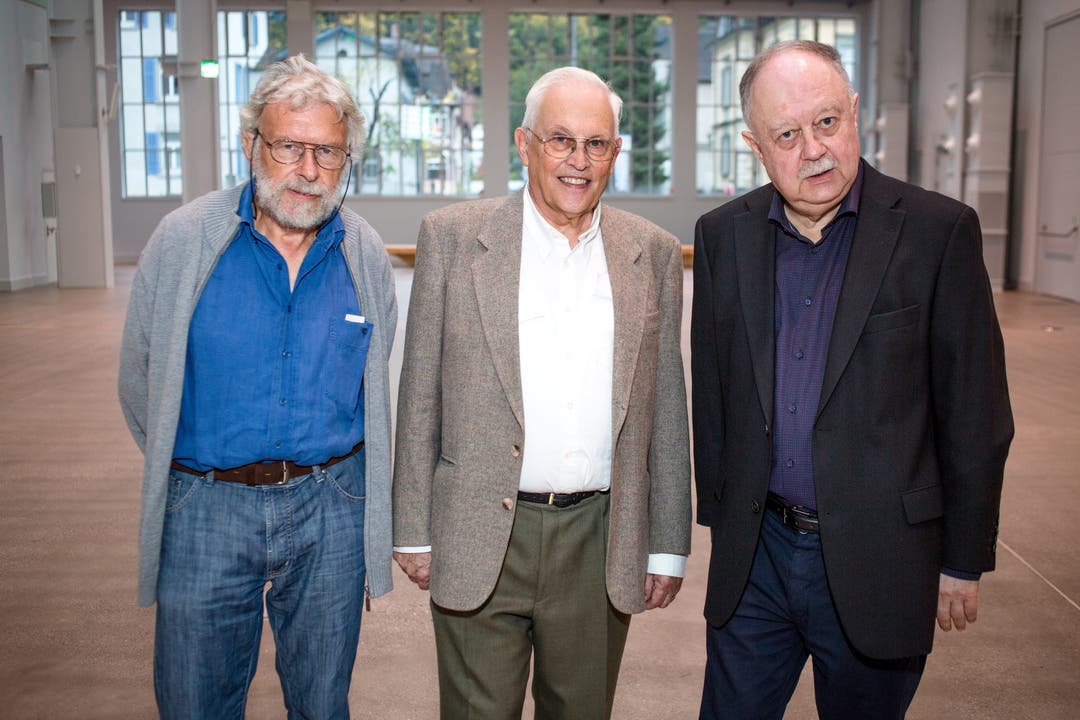 Die Lehrer von Sabine Boss,:Max Matter, Markus Gersbach, Dr. Peter Richner (v.l.)