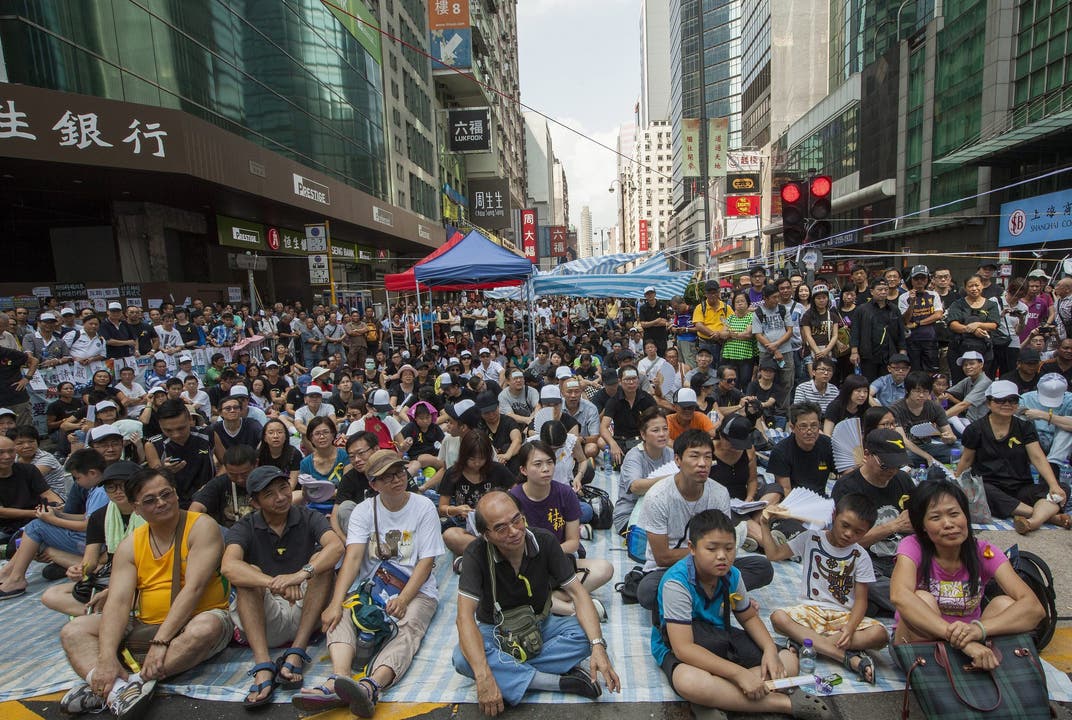 Wieder versammelten sich Tausende in den Strassen Hongkongs