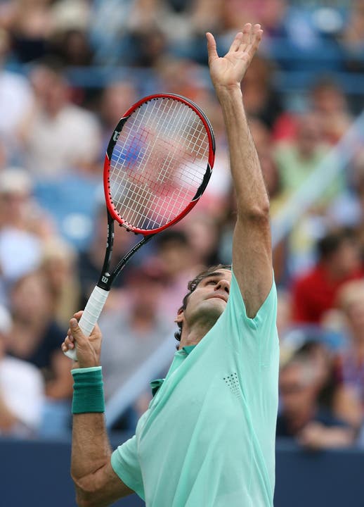 Roger Federer zeigte sich aufschlagsstark