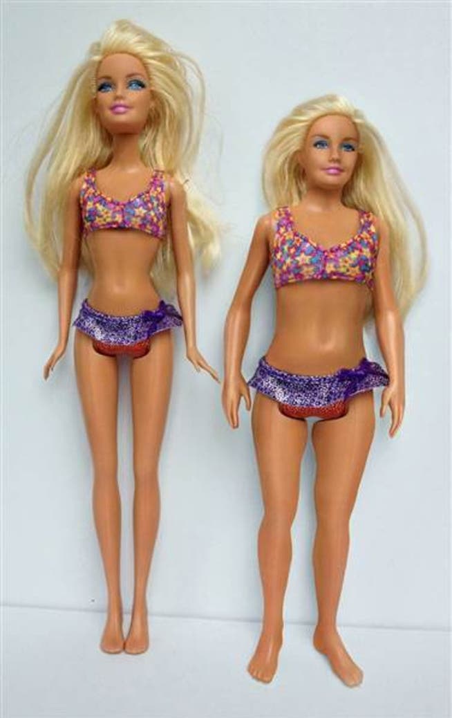 So sieht die erste Barbie mit realistischen Körperproportionen aus, die vor zwei Jahren auf den Markt kam.