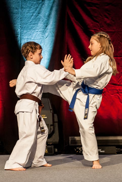 Schon die Kleinsten demonstrieren ihr Können in Karate
