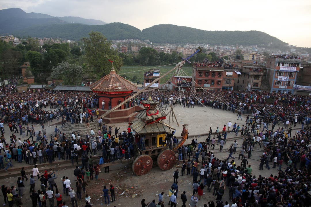 Ein Hindufestival in Bhaktapur vor wenigen Tagen