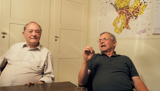 Bernhard Horlacher (links) ist ein klarer Befürworter des Gemeindezusammenschlusses. Genauso deutlich lehnt Peter Deubelbeiss die Fusion ab.Thomas Wehrli