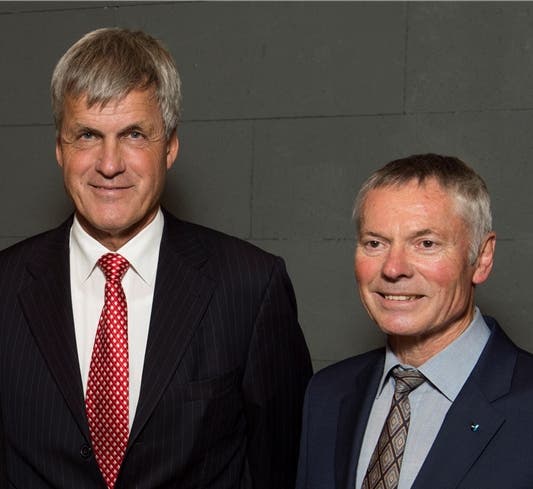 AKB-CEO Rudolf Dellenbach und Silvio Bircher (SP).