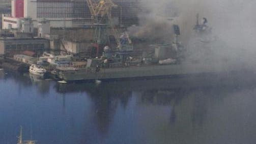 Russisches Atom-U-Boot steht in Flammen