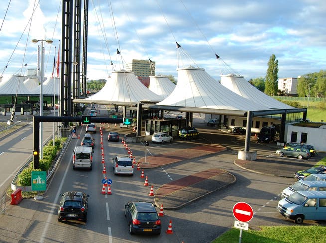 Autobahn-Grenzübergang bei Basel-St. Louis. (Symbolbild)