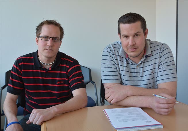 FC-Härkingen-Präsident Matthias Heim (rechts) und Spiko-Präsident Michael Heim stellten sich den Fragen.