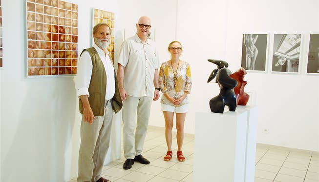 Fritz Makiol, Rolf Bürgin und Claudine Leroy Weil stellen ihre Werke derzeit in der Galerie Artesol im Vigierhof aus.