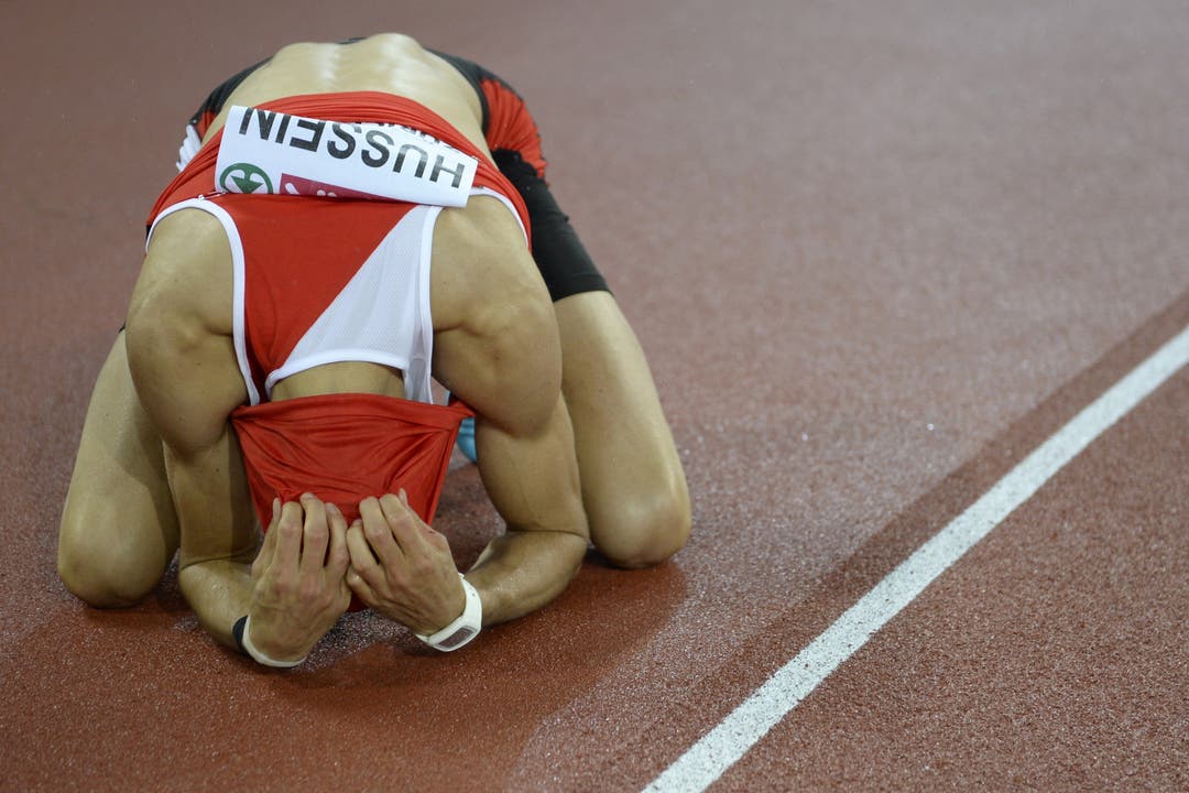 Hussein kann es kaum fassen: Er ist neuer 400-Meter-Hürden-Europameister!