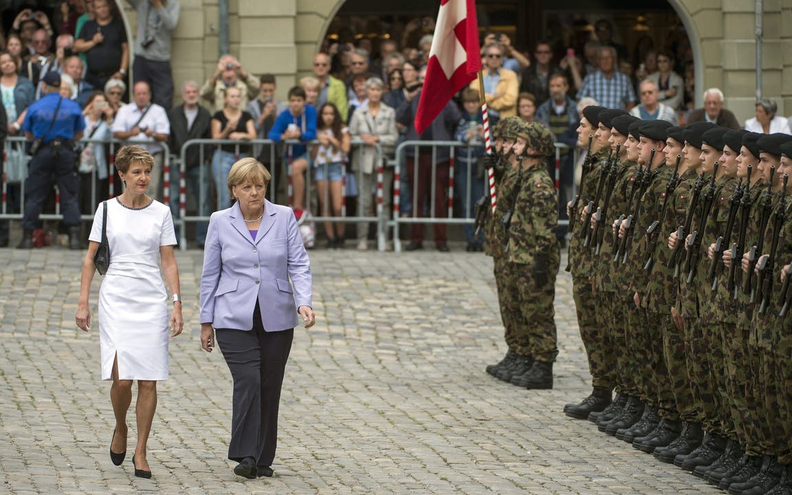 Angela Merkel mit Simonetta Sommaruga in Bern