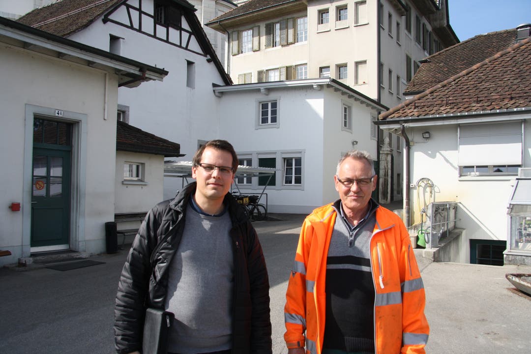 Patrick Schärer, Chef Werkhof, und Fritz Geissbühler, Stadtgärtner