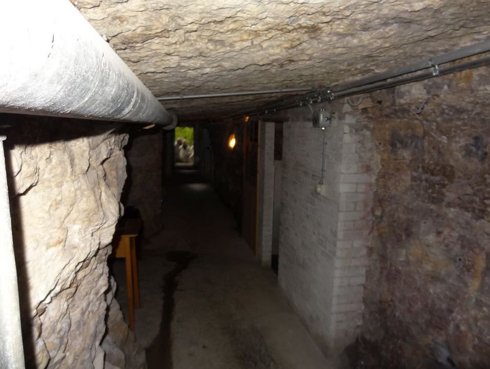 Blick von innen zum Bunkerausgang