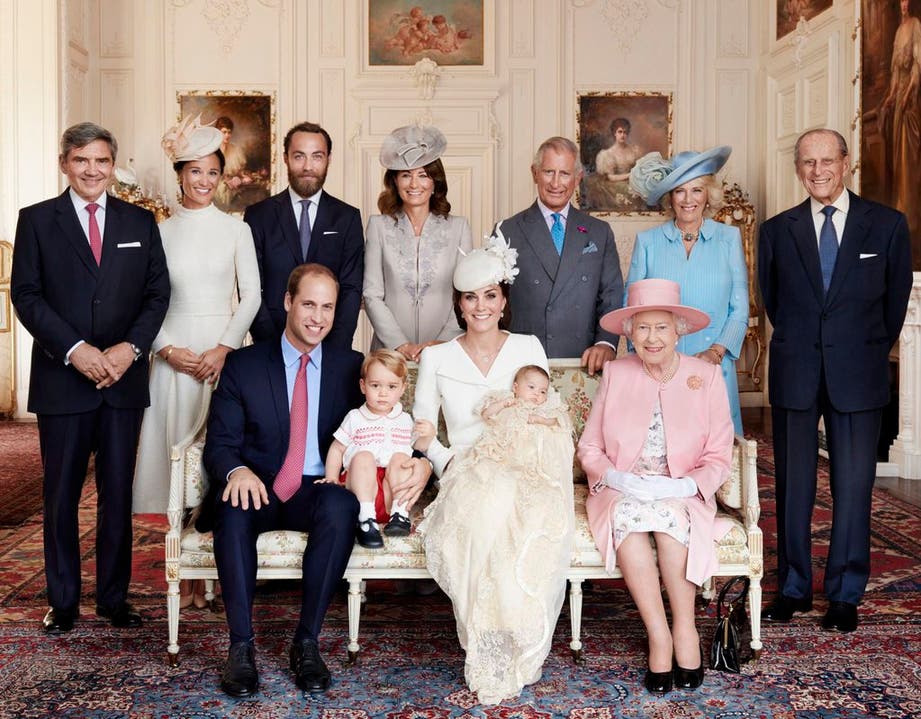 Das offizielle Tauffoto der königlichen Familie.