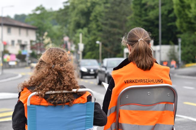 Am 10. Juni 2015 wurde im ganzen Kanton die Verkehrszählung durchgeführt. Hier in Wangen. (Archiv)