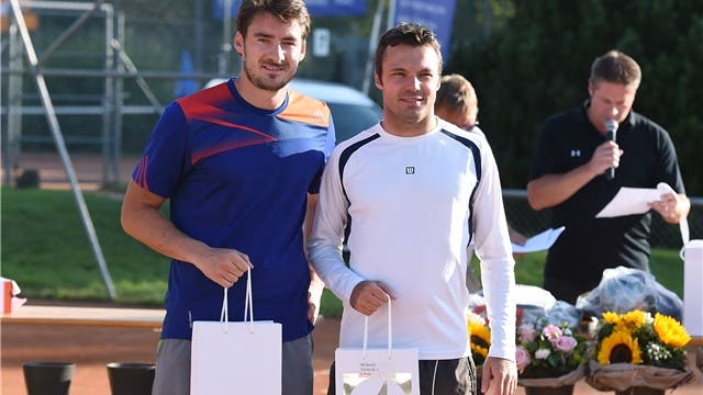 Karl Wishart (link, Sieger N4/R3) und Thomas Schweizer (rechts, Finalist N4/R3) bei der Siegerehrung.