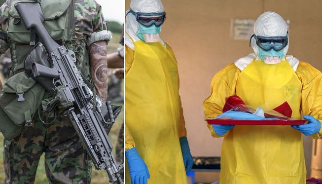 Bewwaffnete Schweizer Soldaten im Ebola-Gebiet? Gut möglich.