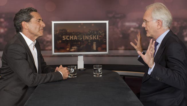 Zwei TV-Tiere im Gehege: Schawinski (l.) und Schmidt.