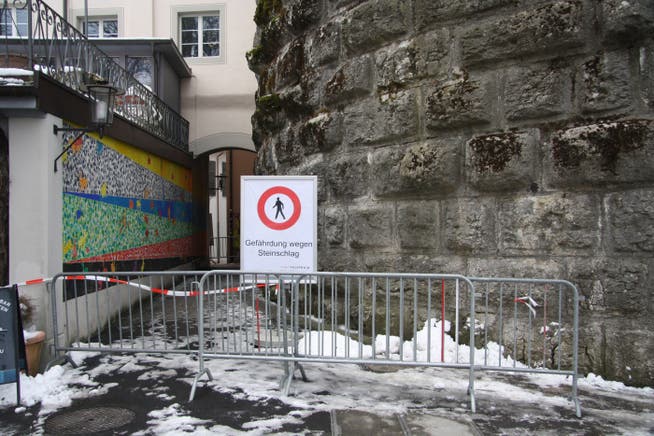Steinschlag in der Solothurner Altstadt wegen Eis