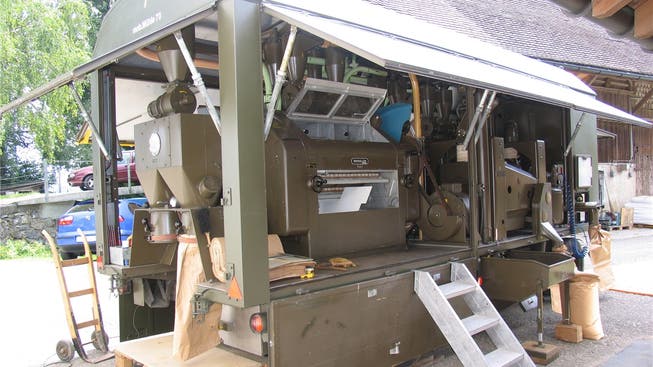 Die mobile Mühle der Schweizer Armee ist ein besonderes Ausstellungsstück.