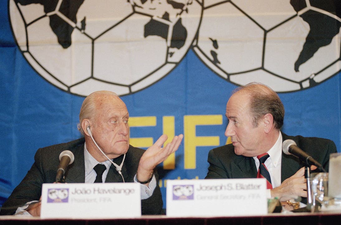 Blatter mit seinem Vorgänger Joao Havelange 1994