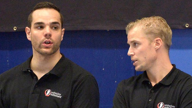 Konsequenzen gezogen: Daniel Moser (links) und Olle Thorsell sind als Trainer von Unihockey Mittelland zurückgetreten.