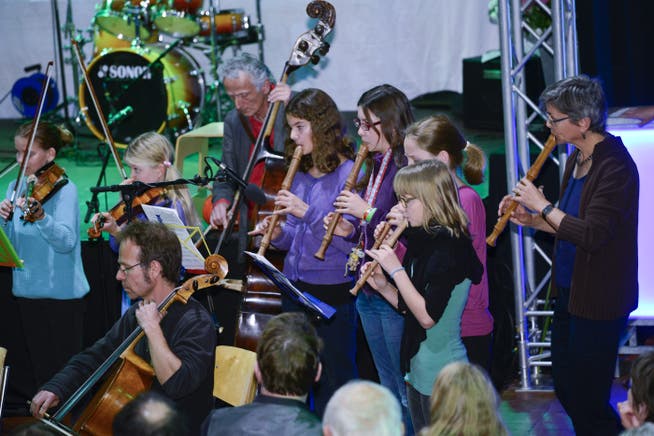 Die Musikschule Solothurn in Aktion an der HESO 2014. (Archiv)