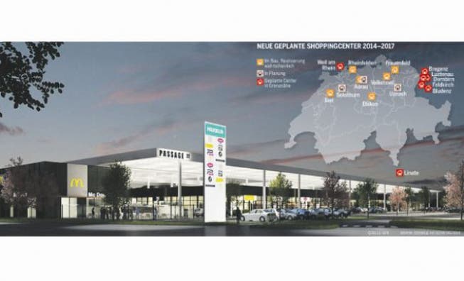 Soll 2015 eröffnet werden: Einkaufszentrum Passage 22 in Feldkirch.