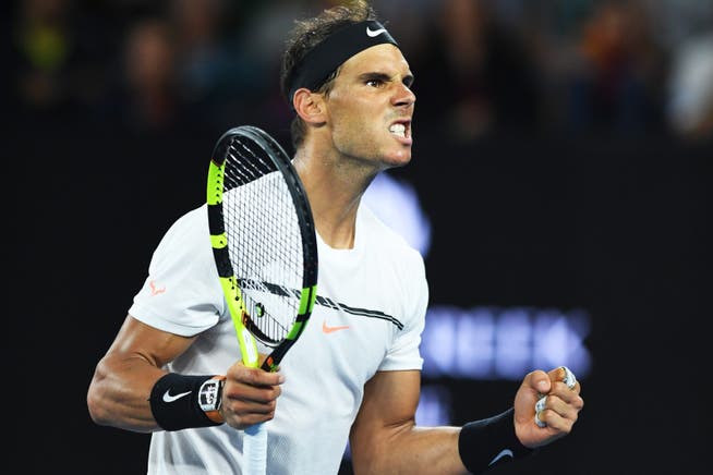 Bis zur Erschöpfung gekämpft: Rafael Nadal qualifizierte sich in fünf Sätzen für den Final des Australian Open.