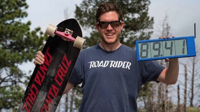 89,41 Meilen in der Stunde oder 143,89 Stundenkilometer: Kyle Wester ist der Schnellste.