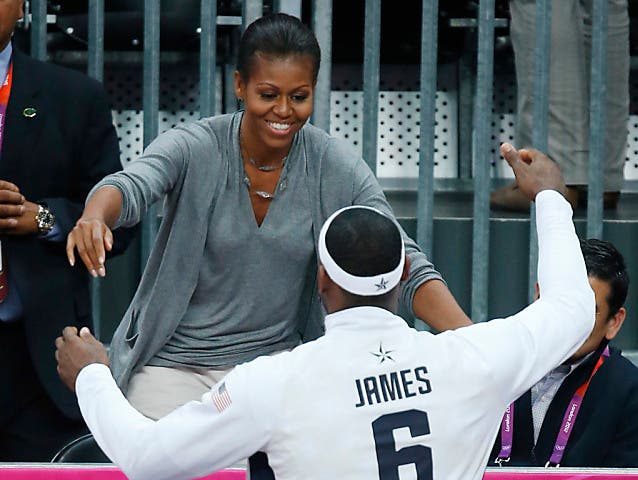 First Lady Michelle Obama an den Olympischen Spielen in London