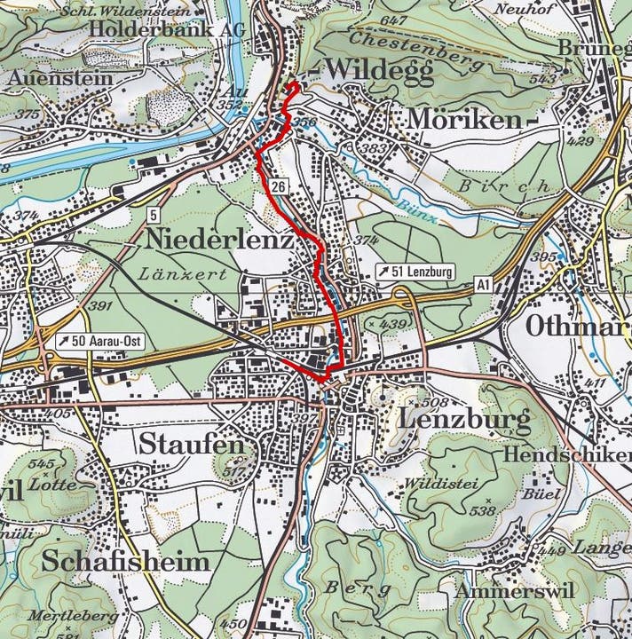 25. Etappe: Abendwanderung mit Zeitreise Freitag, 5. August. Von Lenzburg nach Wildegg