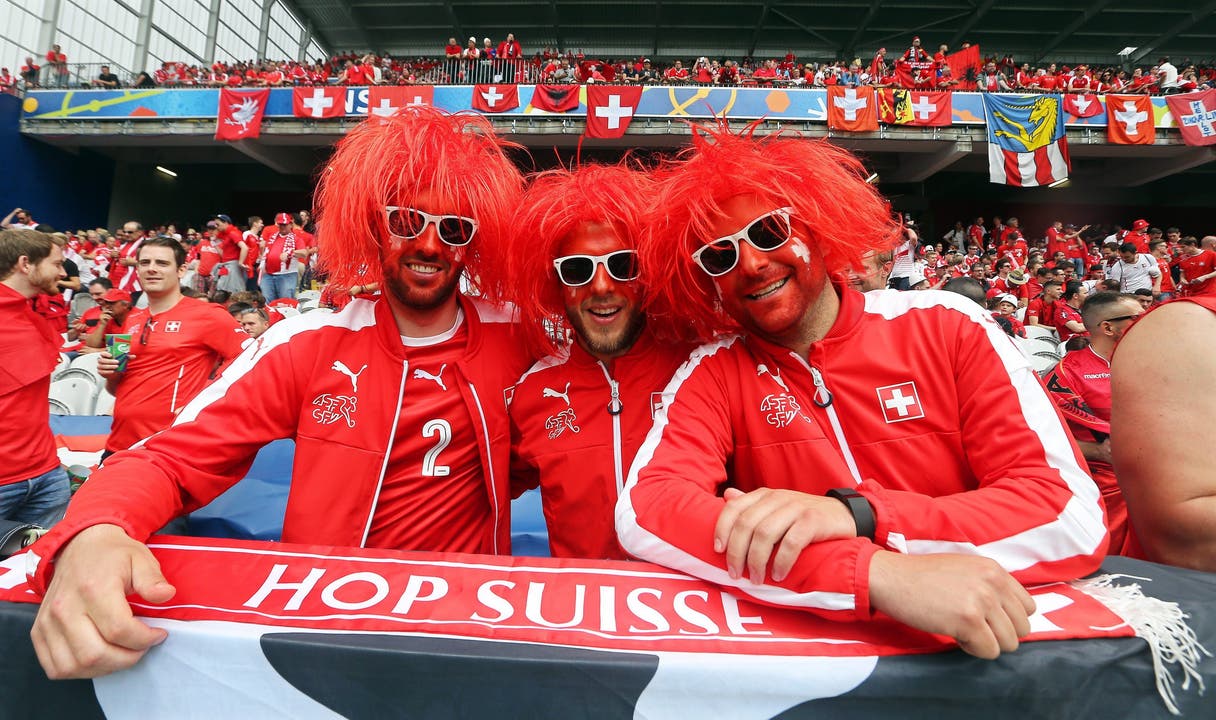Schweizer Fans im Stadion
