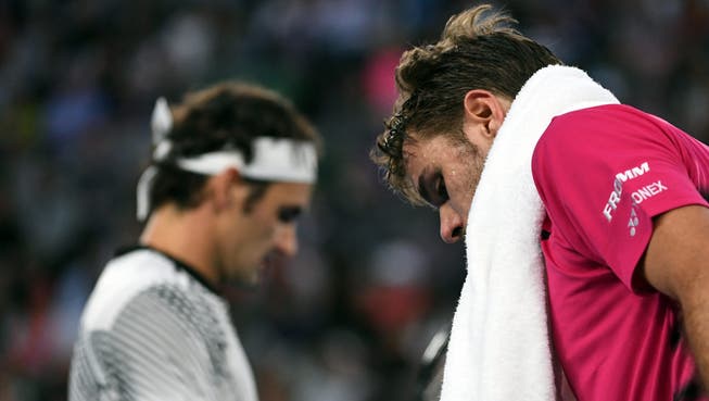 Stan Wawrinke (vorne) und Roger Federer befinden sich auf den Zielgeraden ihrer Sportlerkarrieren.