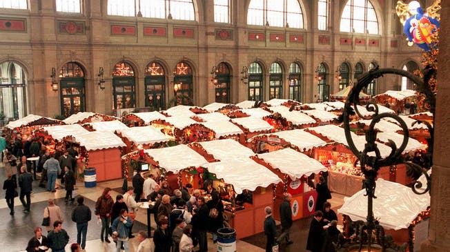 Christkindlimarkts im Zürcher Hauptbahnhof
