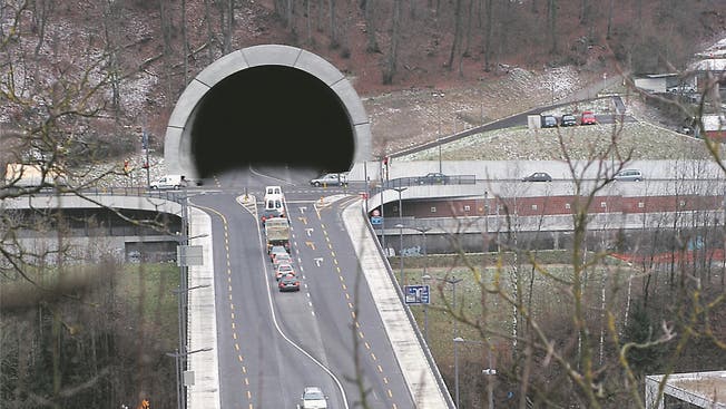 So könnte der Tunneleingang bei der Siggenthalerbrücke aussehen. (Fotomontage)