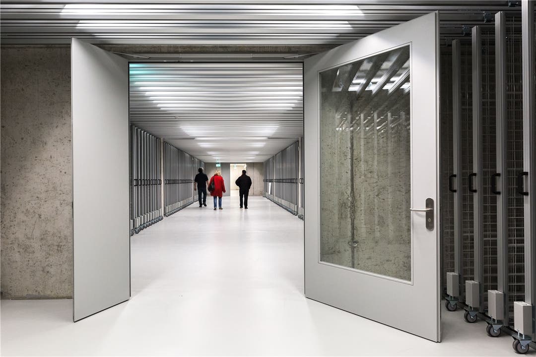 Kulturgüterschutzraum unter dem Kunstmuseum Solothurn vor der Eröffnung