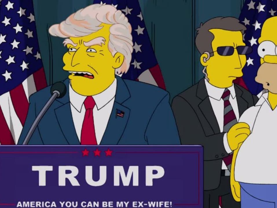 Eine schon fast gespenstisch: Im Jahr 2000 sahen die Simpsons-Macher die Wahl Trumps voraus.