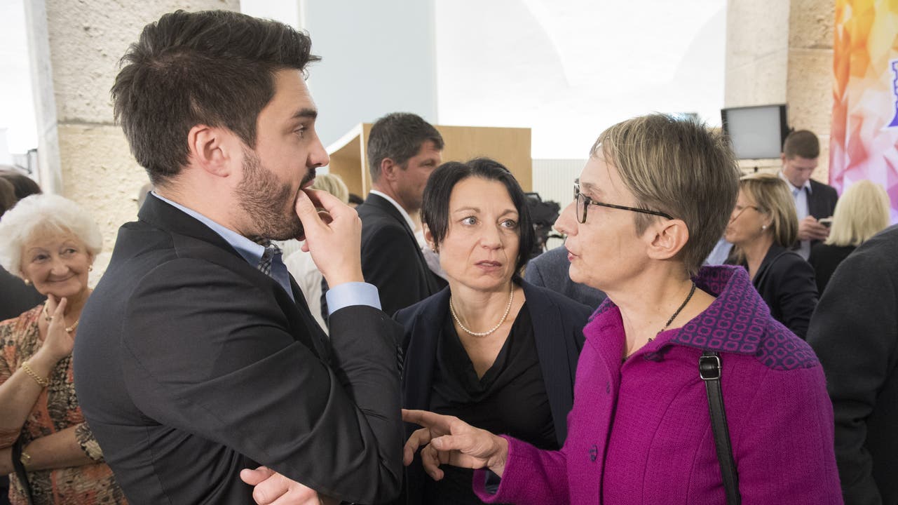 SP-Politiker unter sich: Cédric Wermuth, Yvonne Feri und Elisabeth Burgener.