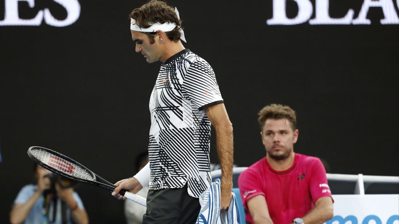 Schenken sich nichts im ersten Satz: Roger Federer und Stan Wawrinka.