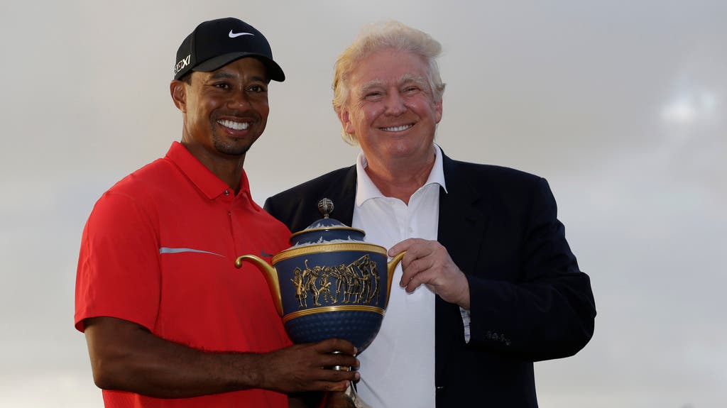 Trump und die Stars: Mit Golf-Legende Tiger Woods (2013)