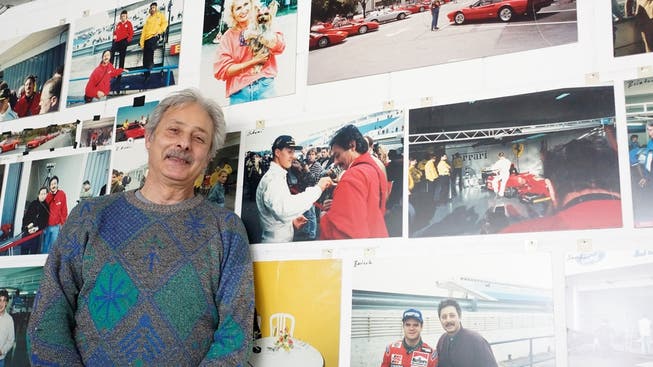 Luigi Prete besuchte oft Formel-1-Rennen. An der Wand in seinem Keller sind unzählige Fotos mit Rennfahrern und Prominenten angebracht.