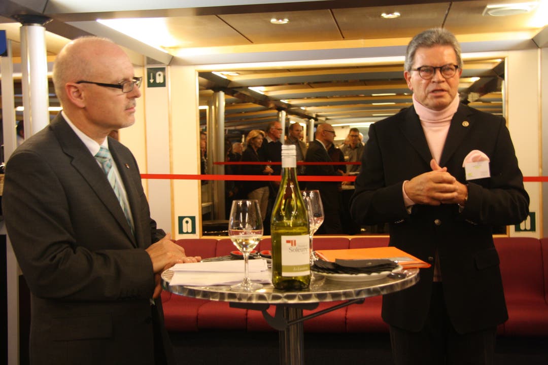 Bürgergemeindepräsident Sergio Wyniger und Wyschiff-Präsident Jean-Perre Cavin eröffneten das Wyschiff.