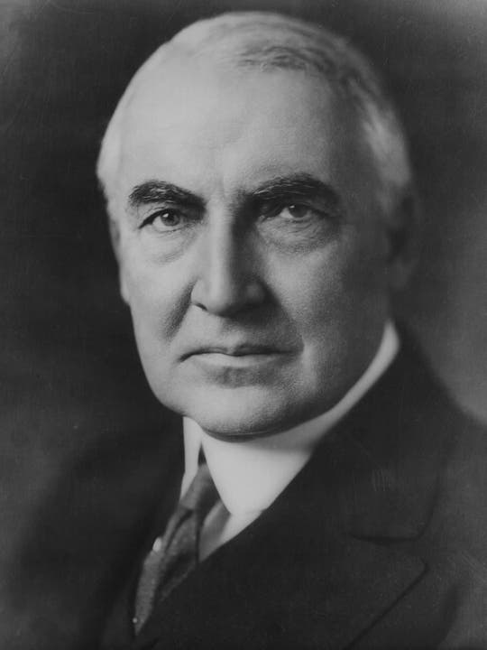 Warren G. Harding (1921-1923) Während einer Reise durch den Westen stirbt der Republikaner in San Francisco vermutlich an einem Schlaganfall oder Herzinfarkt.